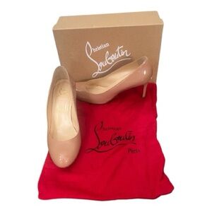 Christian Louboutin Nude Simple Pump Patent 70 mm heel, Size EU 39.5 (US 9.5)